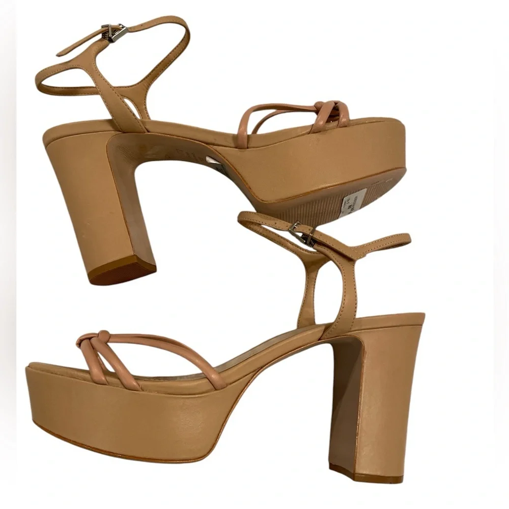 SCHUTZ Kelsie Platform Sandal for Women Size 10 Nude